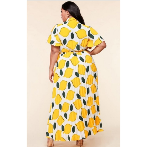 *HOST PICK!* L'ATISTE Lemon Print Maxi Dress - Picture 3 of 11